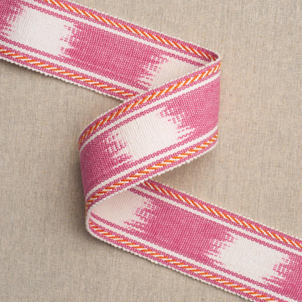 Schumacher Banyan Tape Narrow Pink Trim