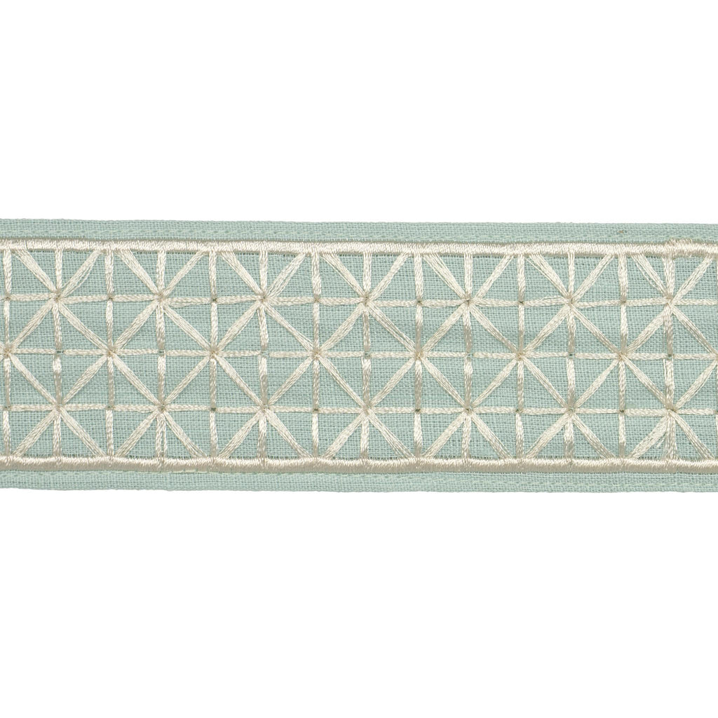 Schumacher Directoire Tape Narrow Teal Trim