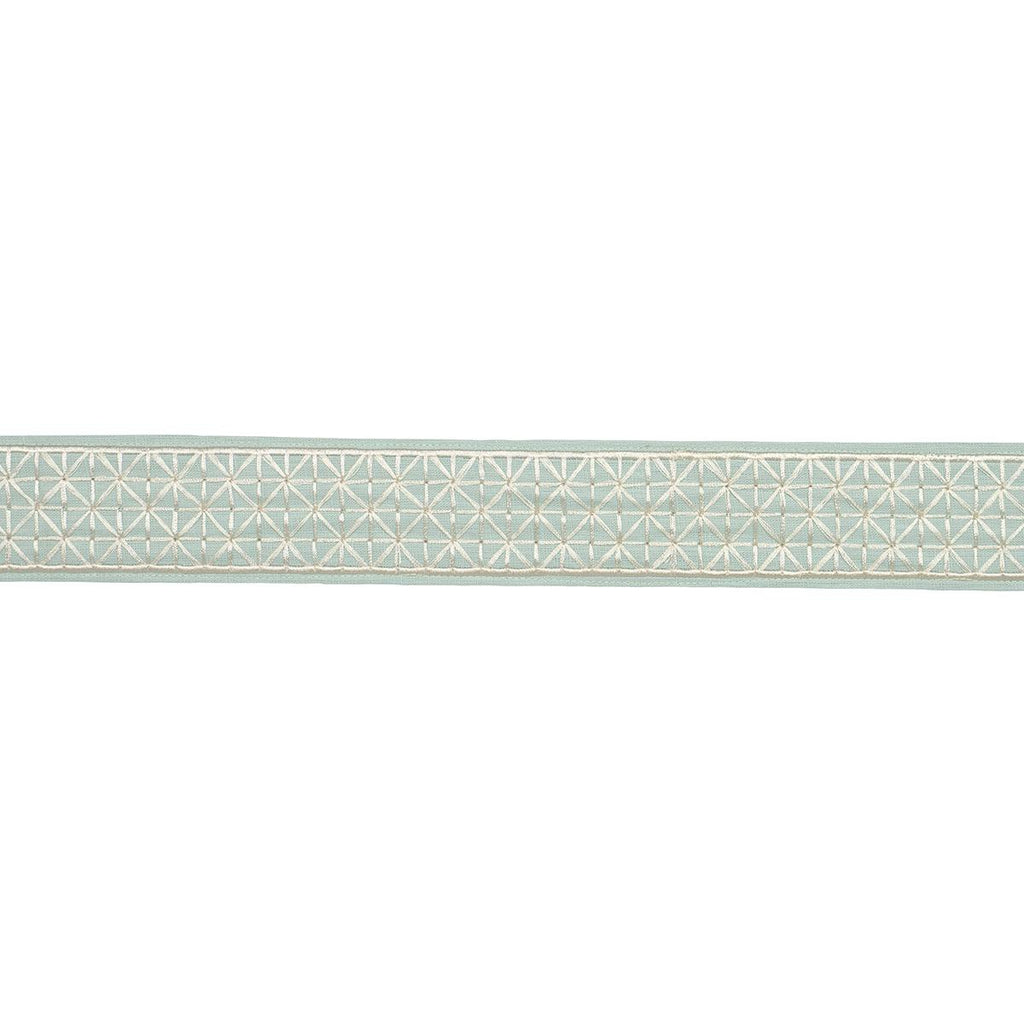 Schumacher Directoire Tape Narrow Teal Trim