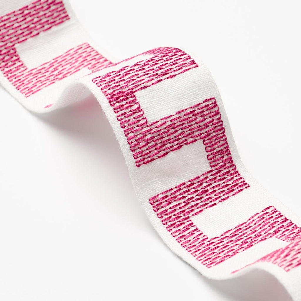 Schumacher Matrix Tape Narrow Fuchsia Trim