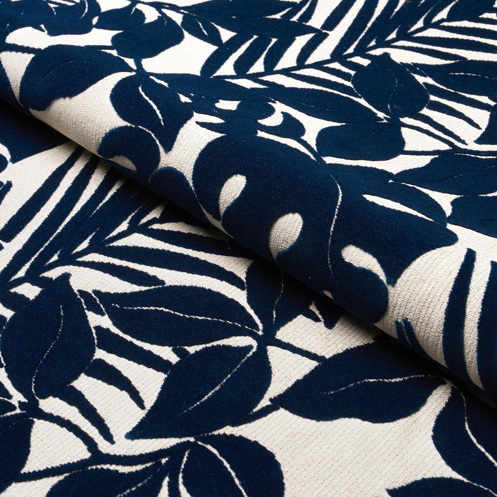 Schumacher Miramar Indoor/Outdoor Velvet Navy Fabric