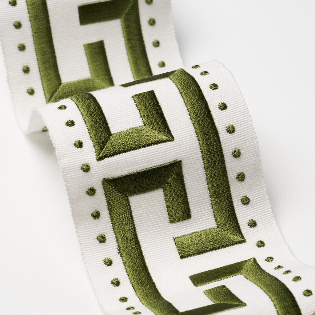 Schumacher Margo Fret Green Trim