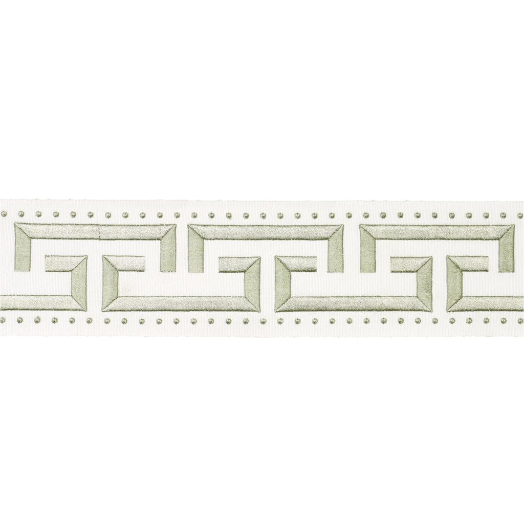 Schumacher Margo Fret Celadon Trim