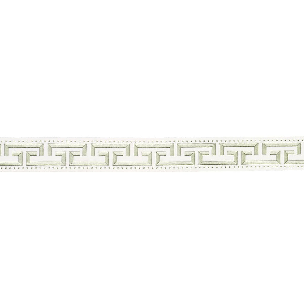 Schumacher Margo Fret Celadon Trim