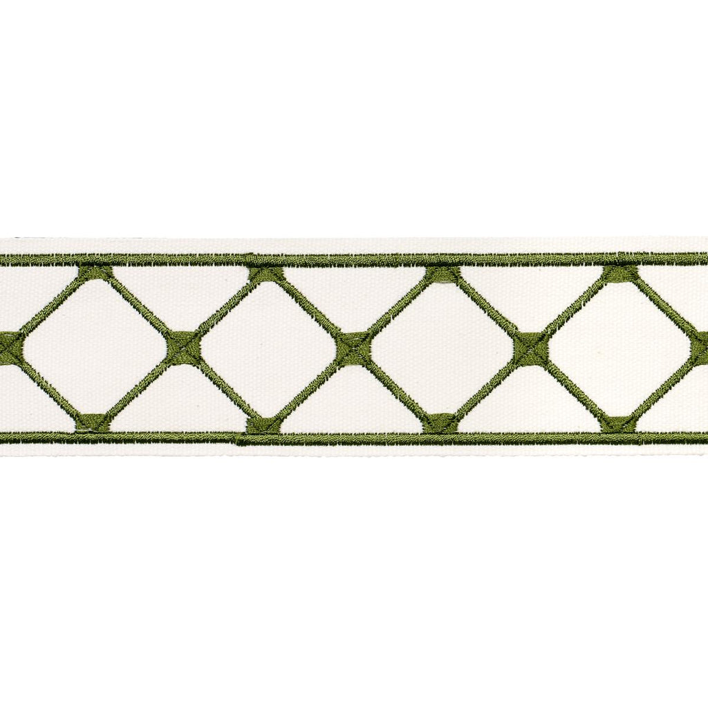 Schumacher Parisian Bamboo Green Trim