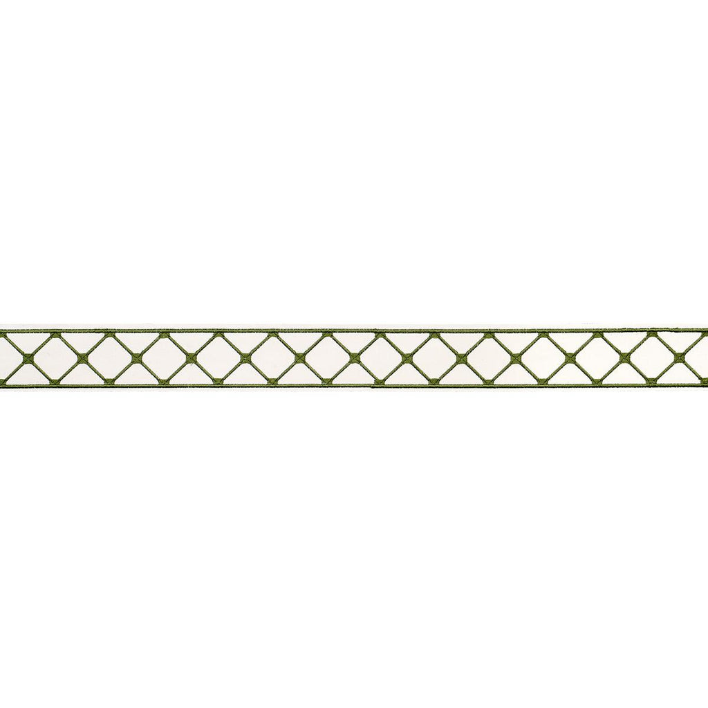 Schumacher Parisian Bamboo Green Trim