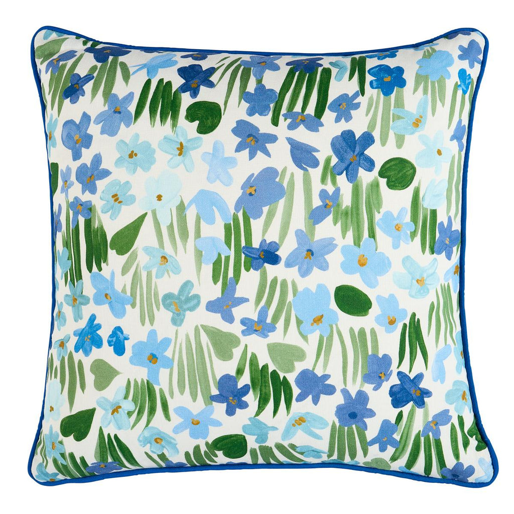 Schumacher Sweet Violette I/O Blue 18" x 18" Pillow