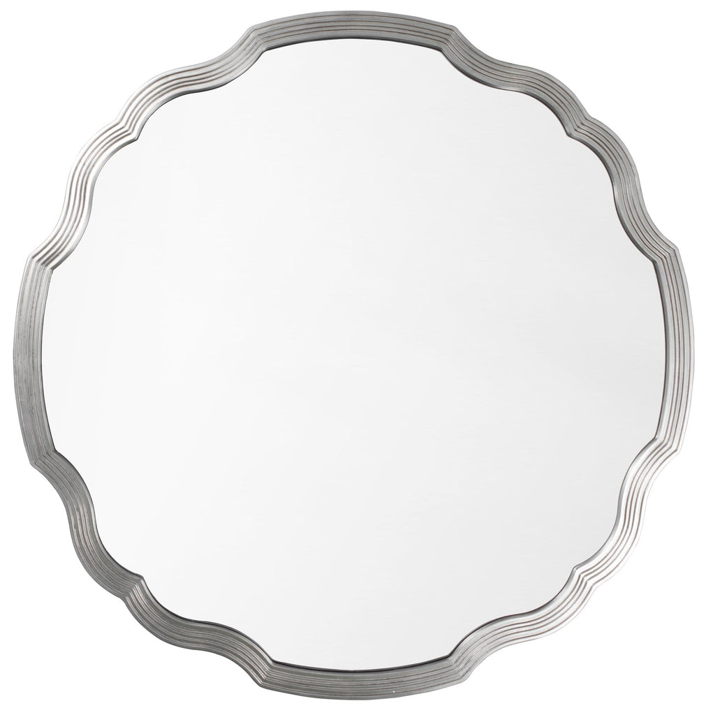 Mirror Home Silver Leaf Round Chippendale 40"W x 40"H x 1.19"D Mirror