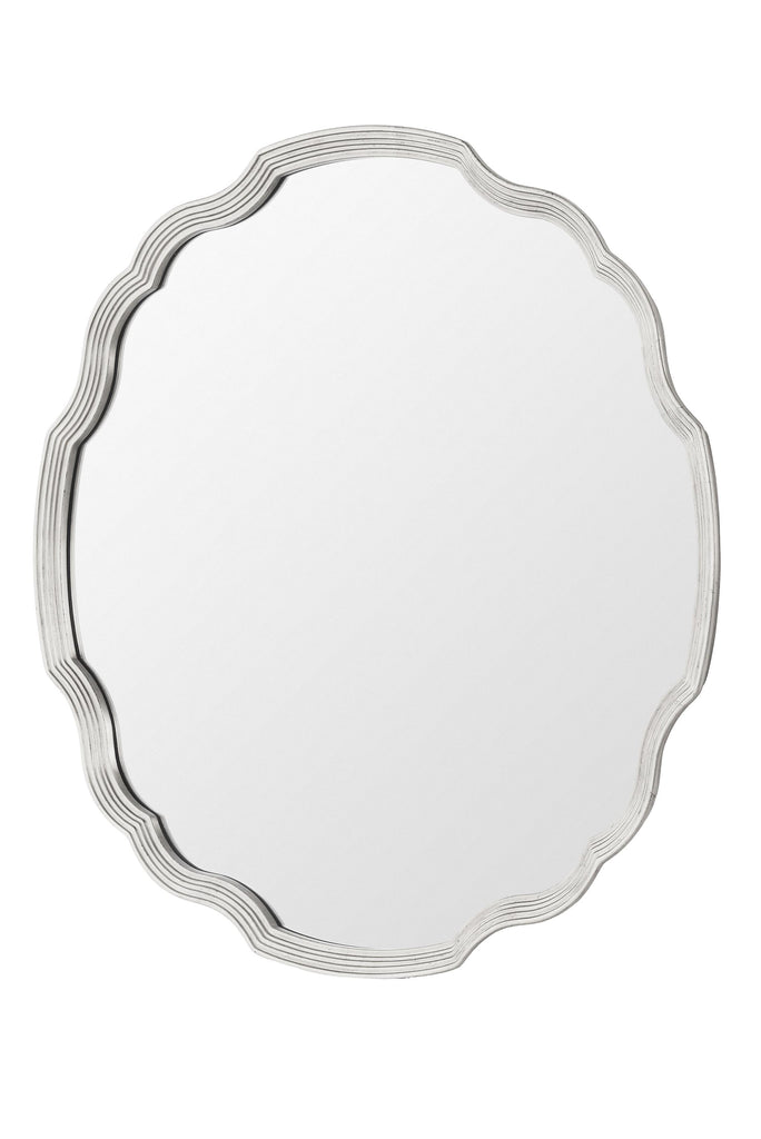 Mirror Home Silver Leaf Round Chippendale 40"W x 40"H x 1.19"D Mirror