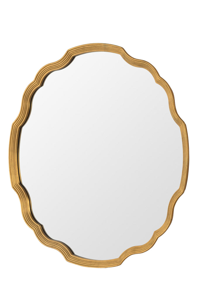 Mirror Home Distressed Gold Leaf Chippendale 40"W x 40"H x 1.19"D Mirror