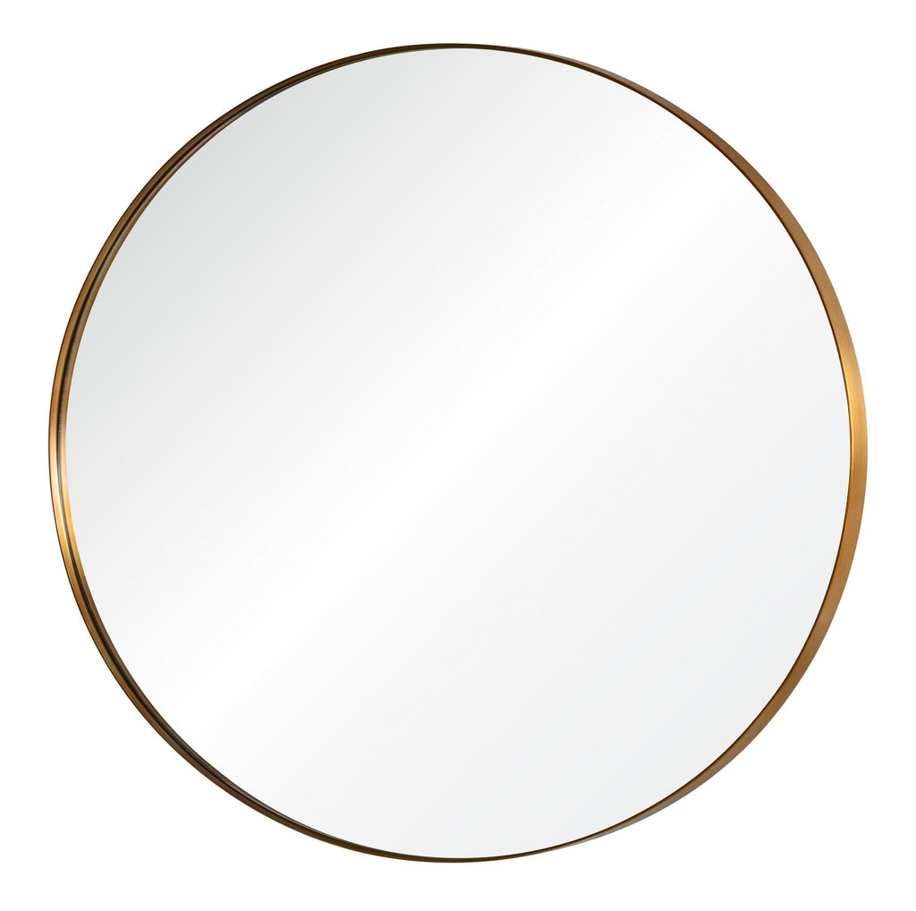 Mirror Home Antiqued Light Bronze Steel Round 36"W x 36"H x 1.25"D Mirror