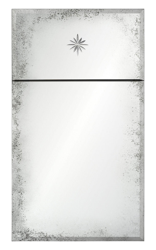 Mirror Home Antiqued Trumeau  With Etched Star 30"W x 52"H x 1"D Mirror