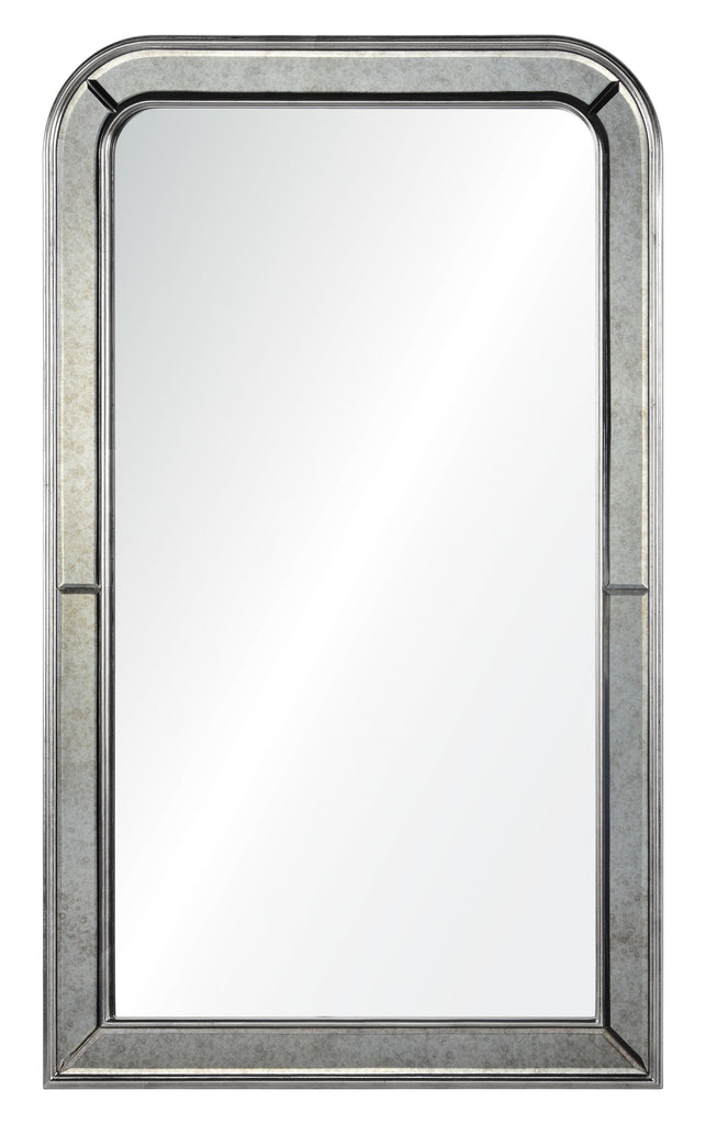 Mirror Home Phillipe Distressed Silver Leaf 28"W x 46"H x 1.25"D Mirror