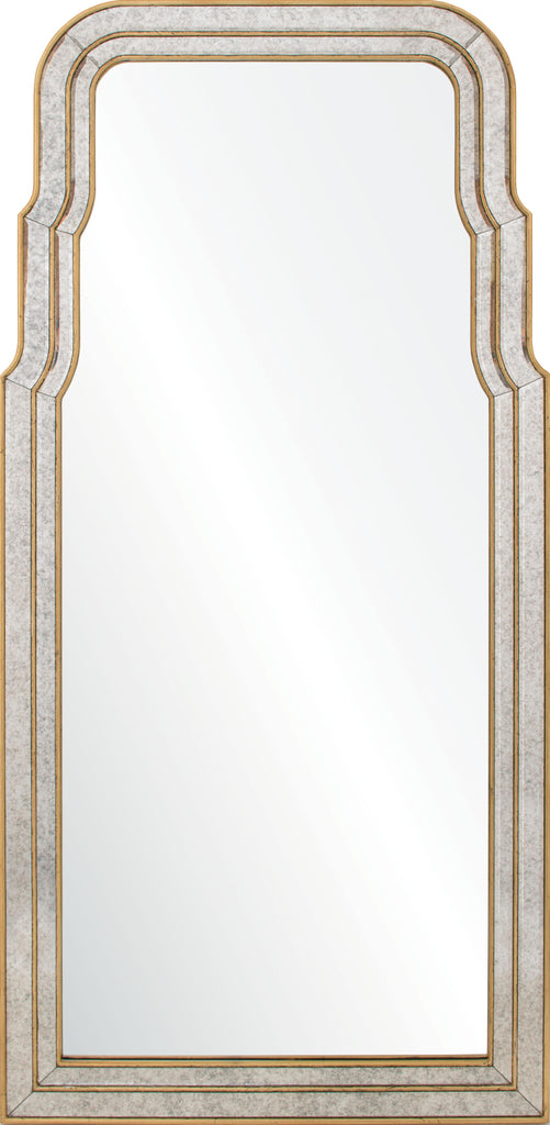 Mirror Home Burnished Gold Leaf  & Antiqued  Framed 24"W x 50"H x 1.5"D Mirror