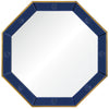 Mirror Home Octagonal Blue  & Polished Brass 38