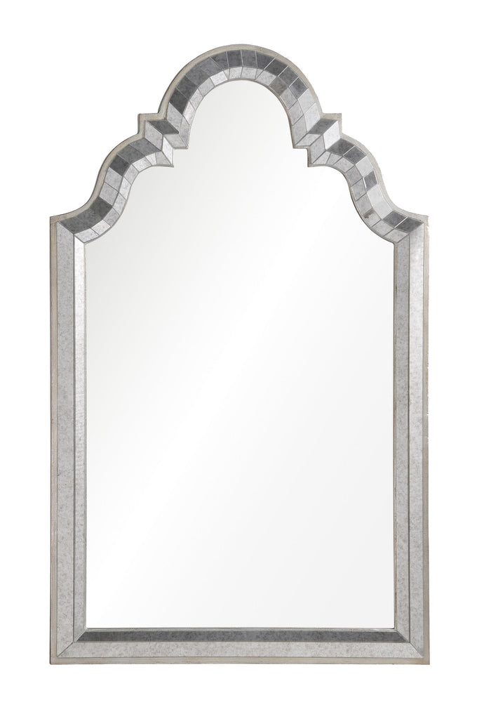 Mirror Home Antiqued  Framed  With Antiqued Silver Leaf Sides 26"W x 42"H x 1.62"D Mirror