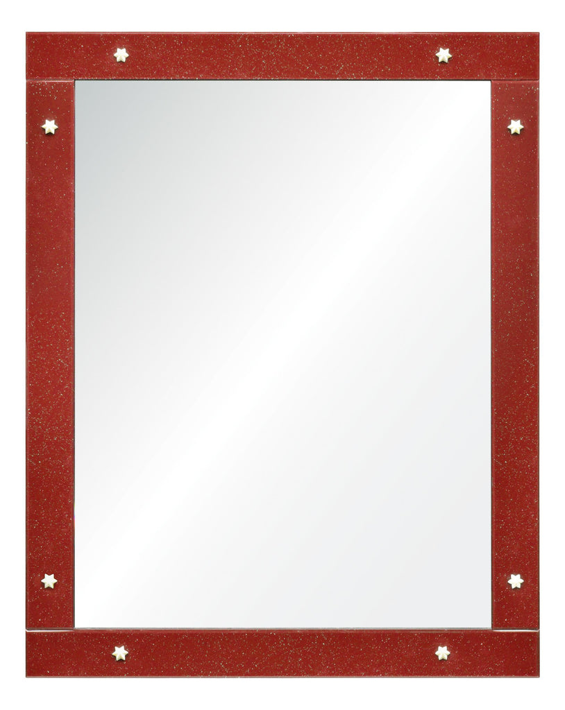 Mirror Home Balmer Red & White Bone 38"W x 48"H x 1.25"D Mirror