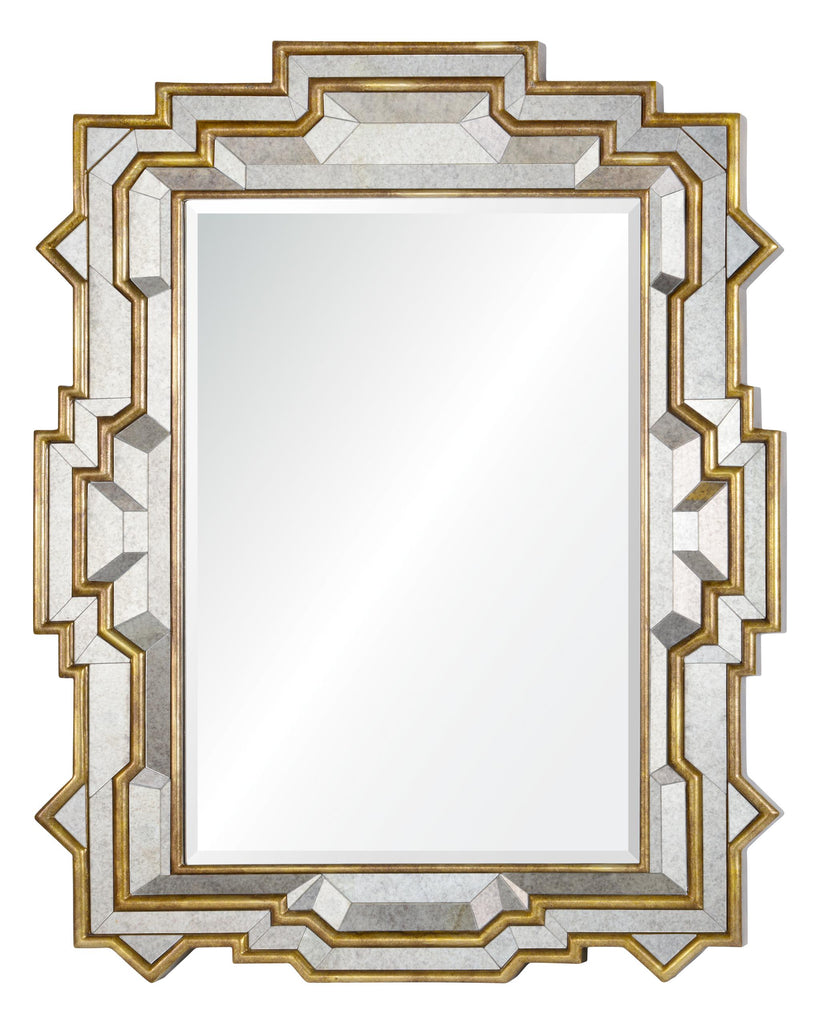 Mirror Home Gilded Gold Leaf & Antiqued 40"W x 48"H x 2"D Mirror