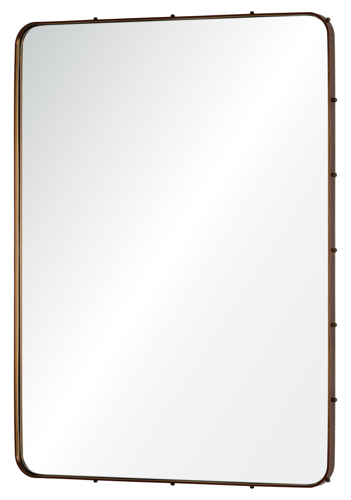 Mirror Home Leather Wrapped 35"W x 48"H x 1.75"D Mirror