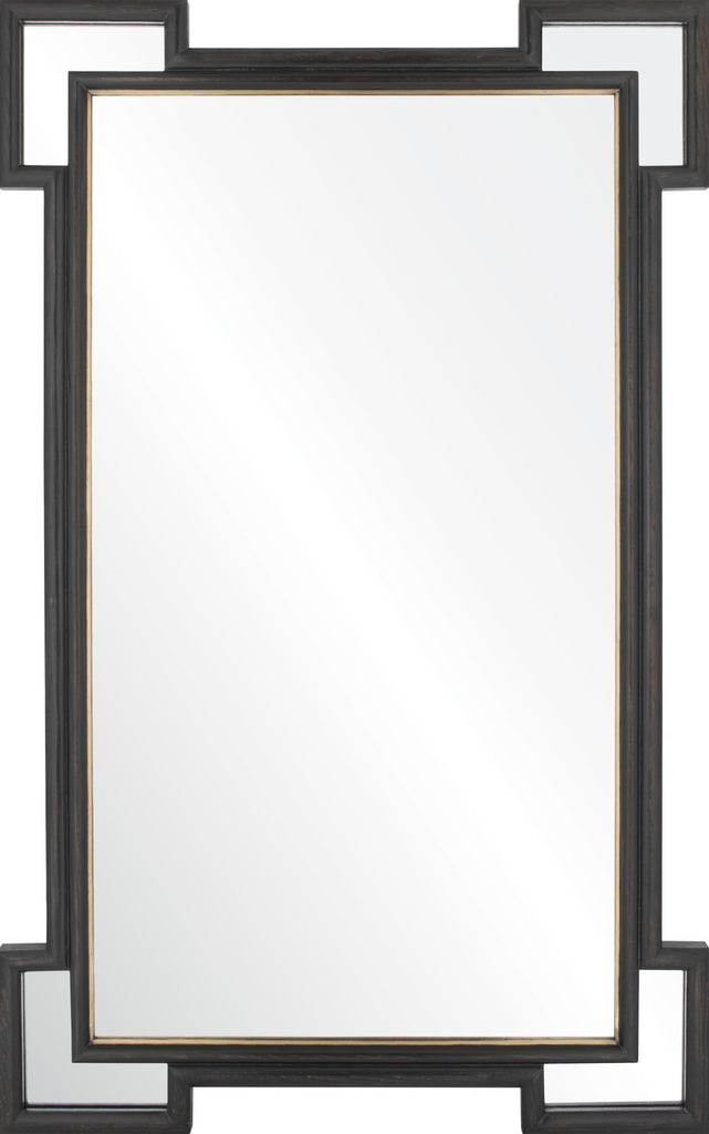 Mirror Home Walnut & Brass 30"W x 48"H x 1.25"D Mirror