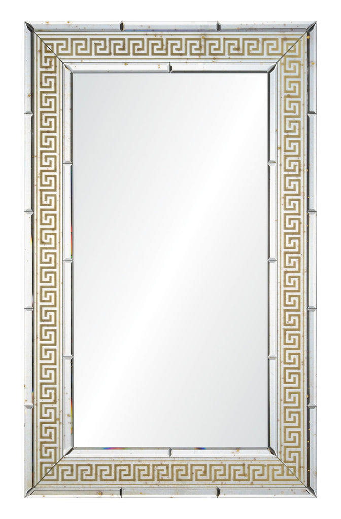 Mirror Home Antiqued  With Gold Detail 30.5"W x 48.5"H x 1"D Mirror