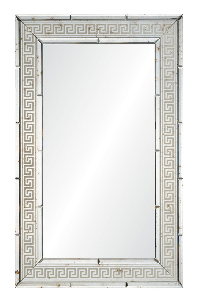 Mirror Home Antiqued  With Silver Detail 30.5"W x 48.5"H x 1"D Mirror