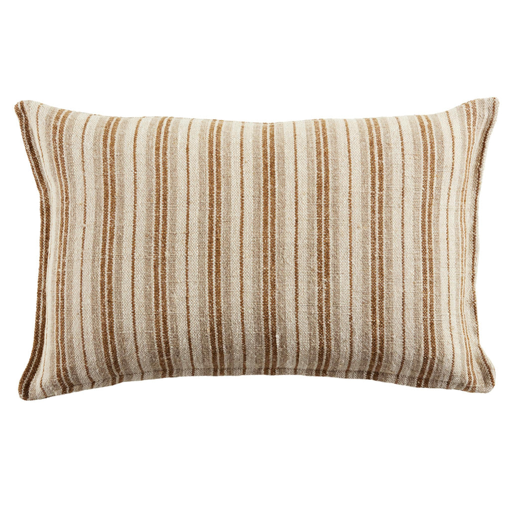 Jaipur Living Tanzy Lucien Stripes Cream / Gold 13" x 21" Pillow Cover