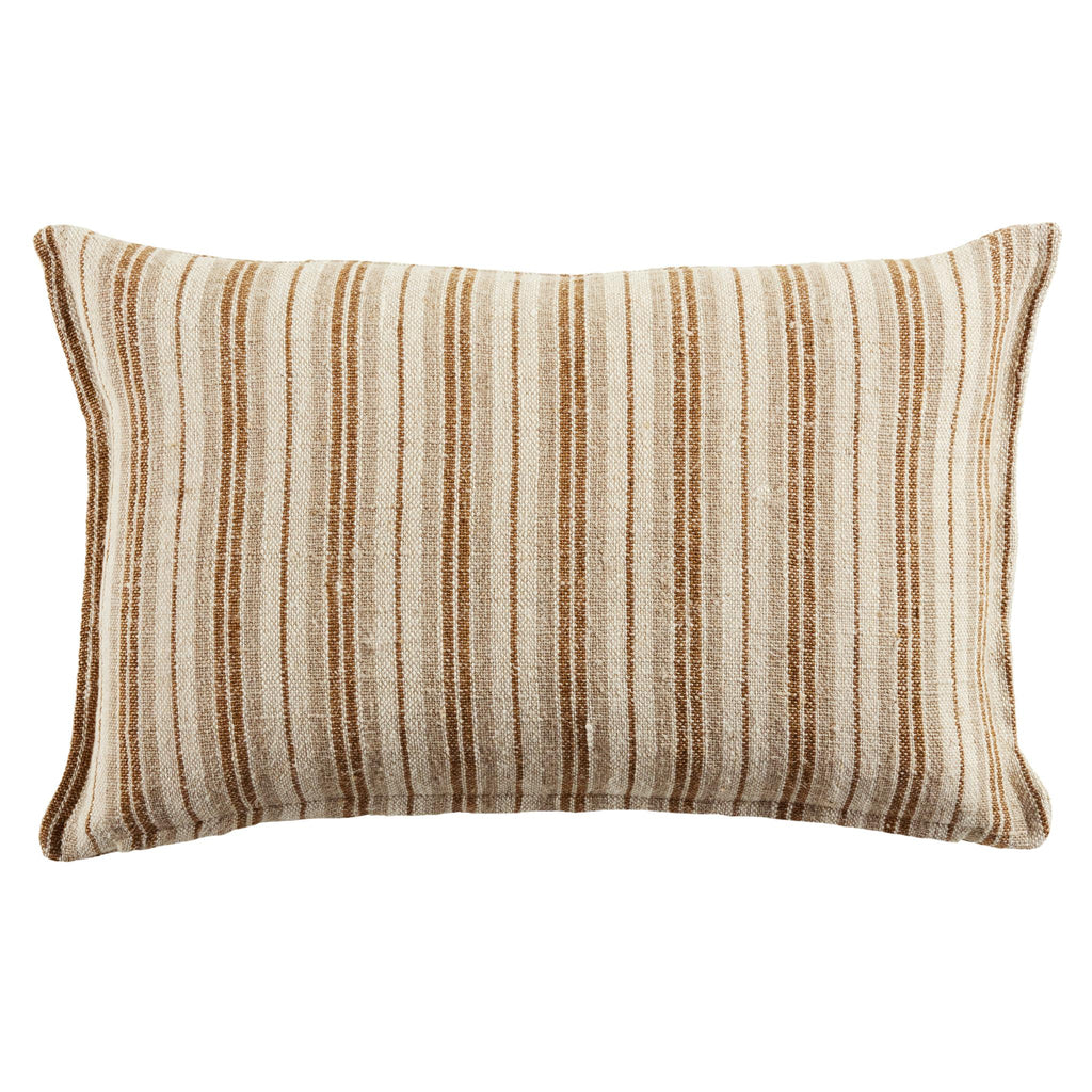 Jaipur Living Tanzy Lucien Stripes Cream / Gold 13" x 21" Pillow Cover