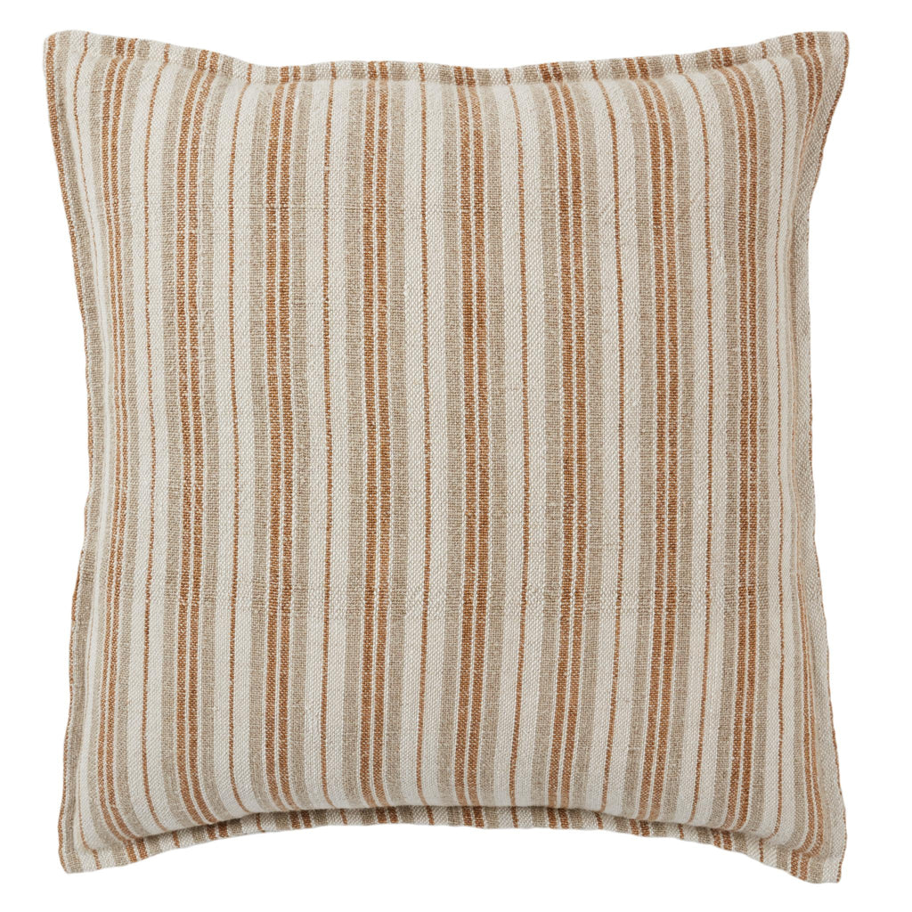 Jaipur Living Tanzy Lucien Stripes Cream / Gold 20" x 20" Pillow Cover