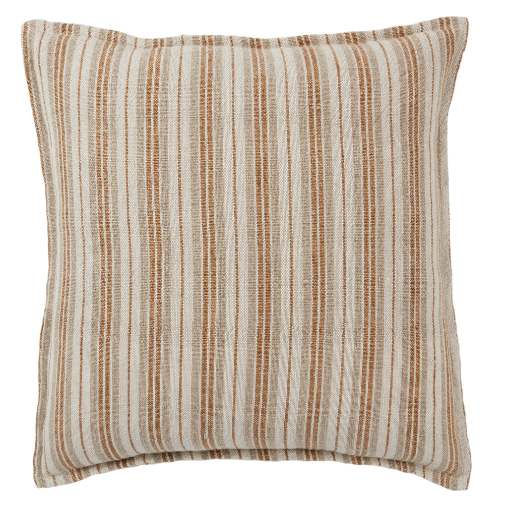 Jaipur Living Tanzy Lucien Stripes Cream / Gold 20" x 20" Pillow Cover