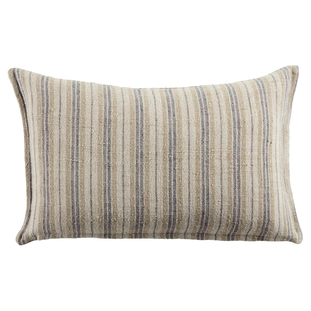 Jaipur Living Tanzy Lucien Stripes Cream / Gray 13" x 21" Pillow Cover