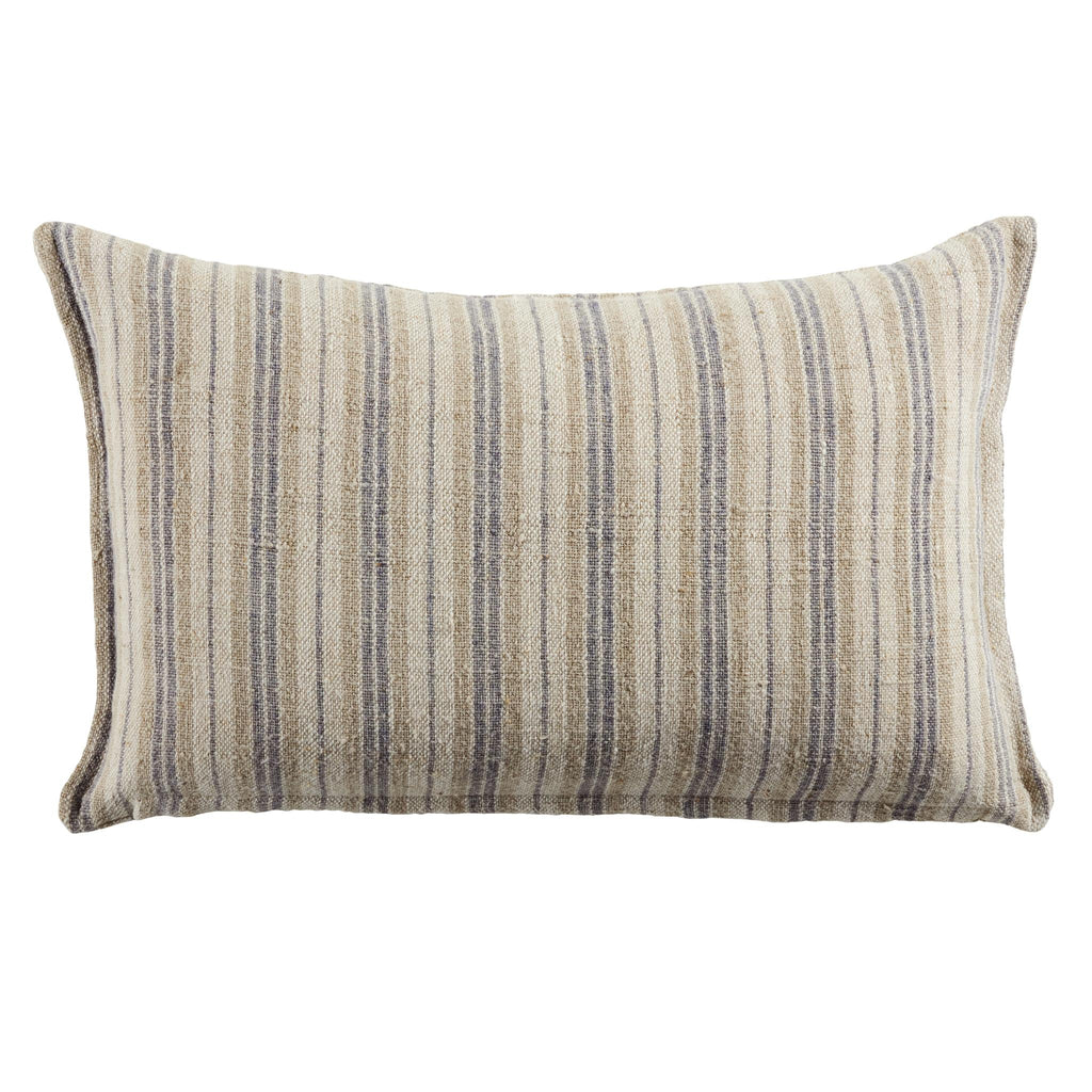 Jaipur Living Tanzy Lucien Stripes Cream / Gray 13" x 21" Pillow Cover