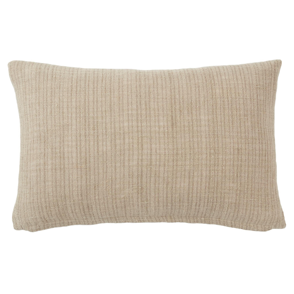 Jaipur Living Tanzy Miriam Stripes Light Brown / Cream 13" x 21" Pillow Cover