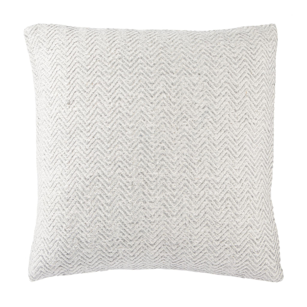 Jaipur Living Peykan Marana Chevron White / Gray 22" x 22" Pillow