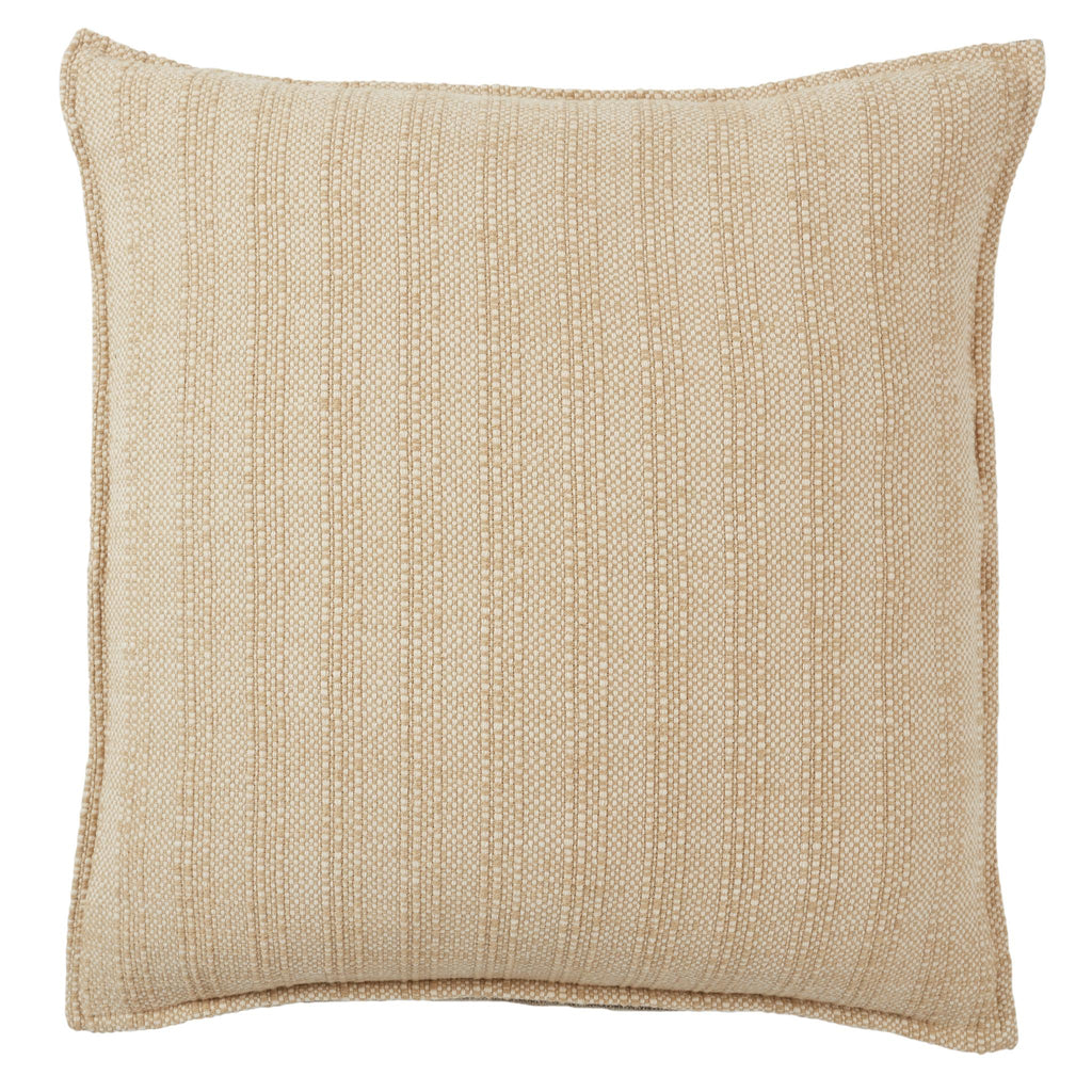 Jaipur Living Tanzy Ove Stripes Light Brown 22" x 22" Pillow Cover