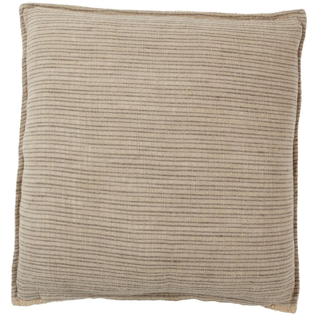 Jaipur Living Tanzy Ove Stripes Light Brown 22" x 22" Pillow Cover