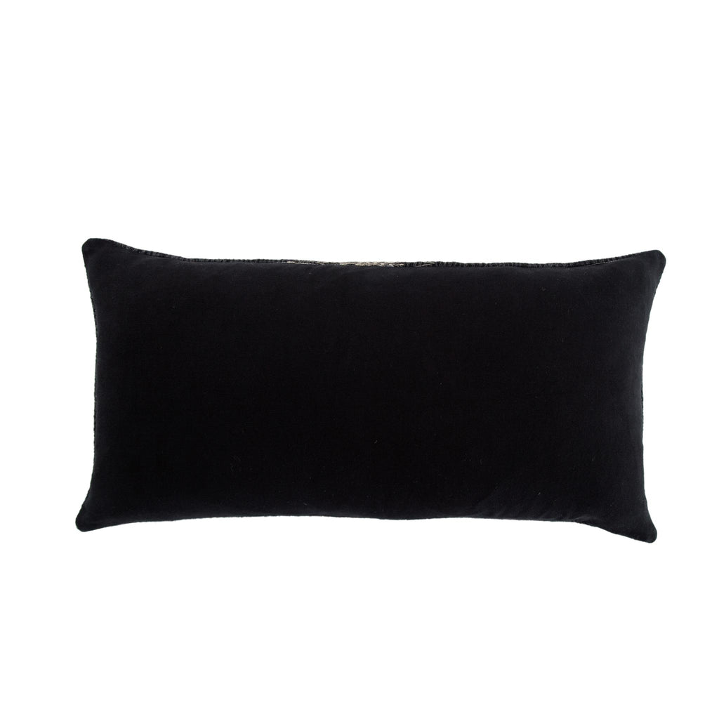 Jaipur Living Mercado Aravalli Ombre Black / Gray 12" x 24" Pillow