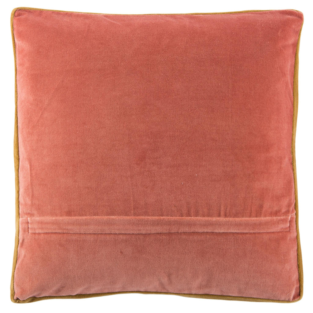 Jaipur Living Emerson Bryn Solid Pink / Gold 18" x 18" Pillow