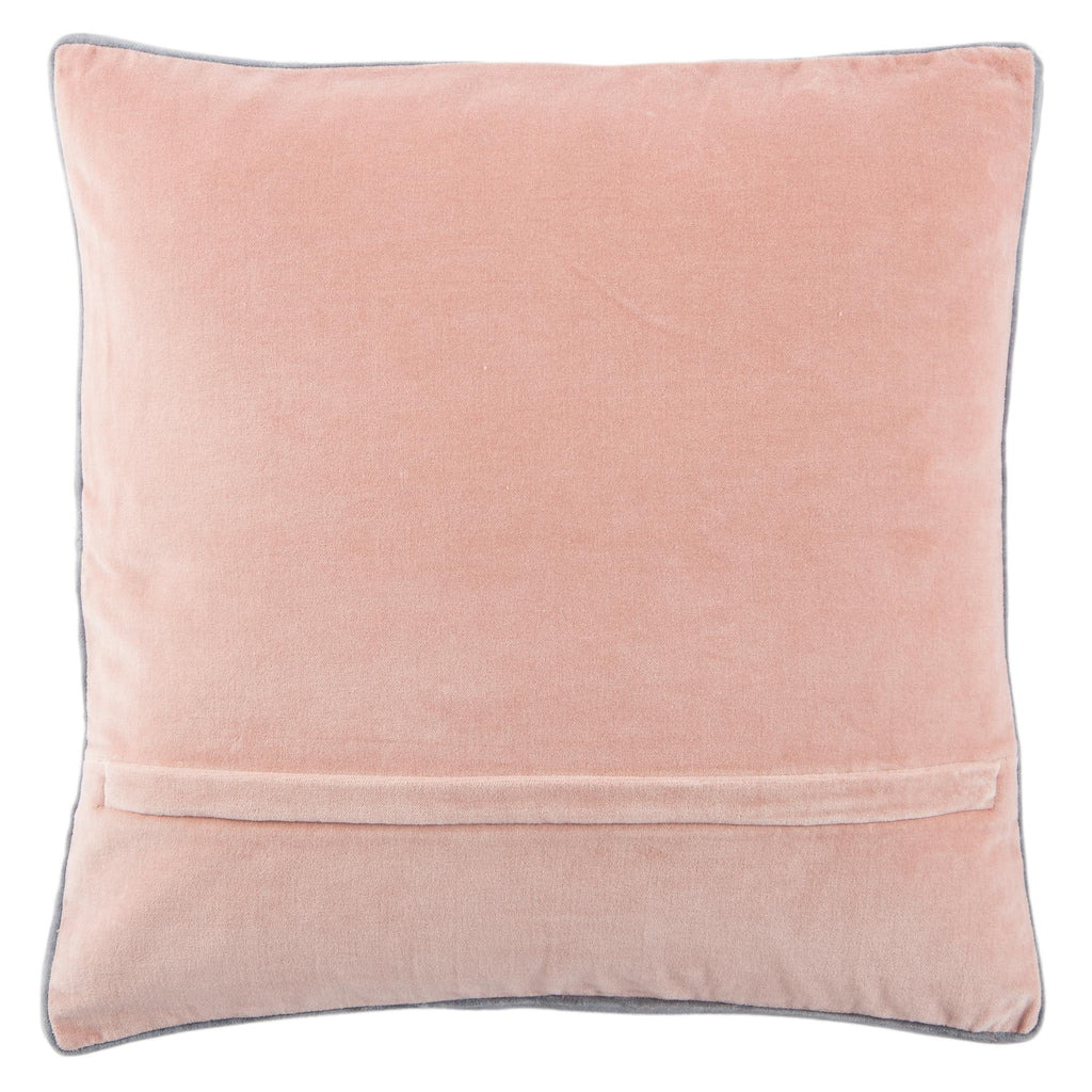 Jaipur Living Emerson Bryn Solid Blush / Gray 18" x 18" Pillow