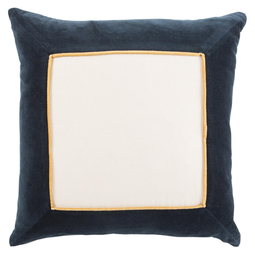 Jaipur Living Emerson Hendrix Border Navy / Cream 22" x 22" Pillow