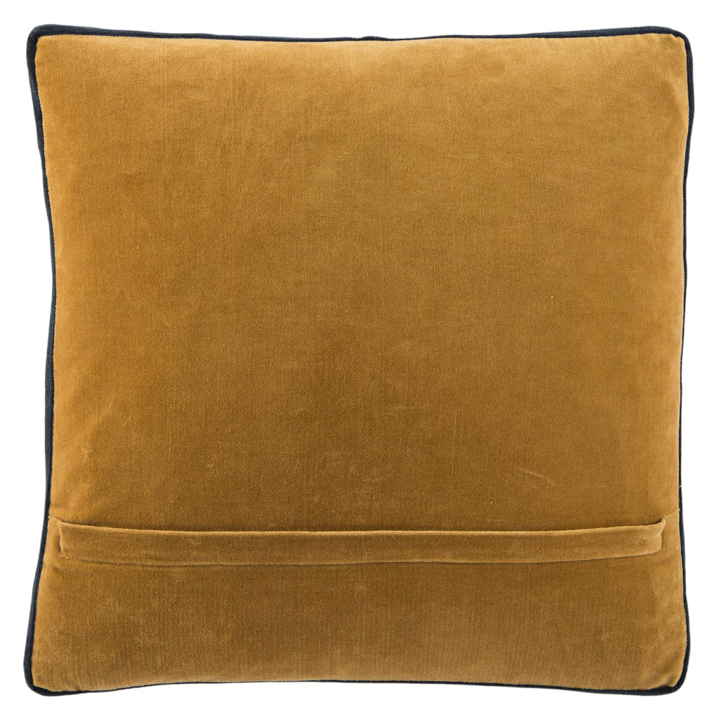 Jaipur Living Emerson Bryn Solid Gold / Navy 18" x 18" Pillow