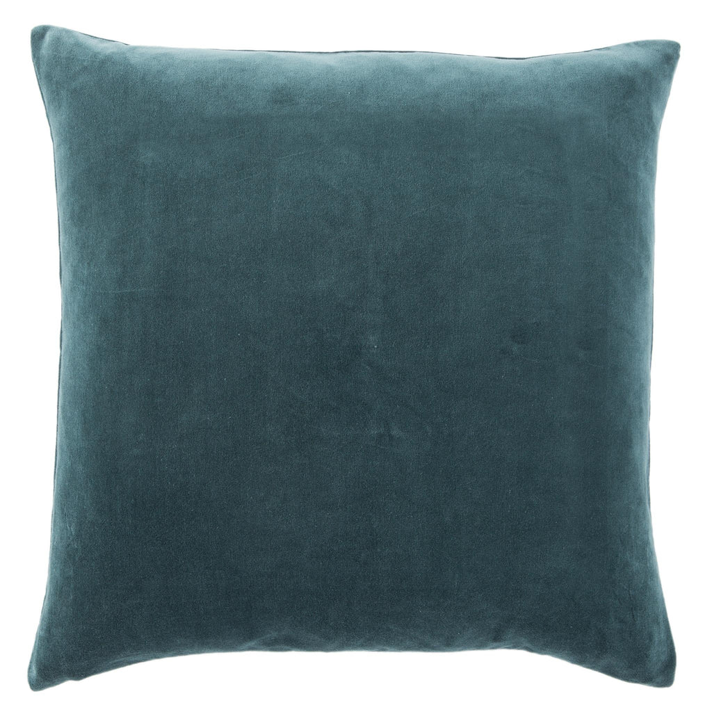 Jaipur Living Emerson Hendrix Border Teal / Cream 22" x 22" Pillow