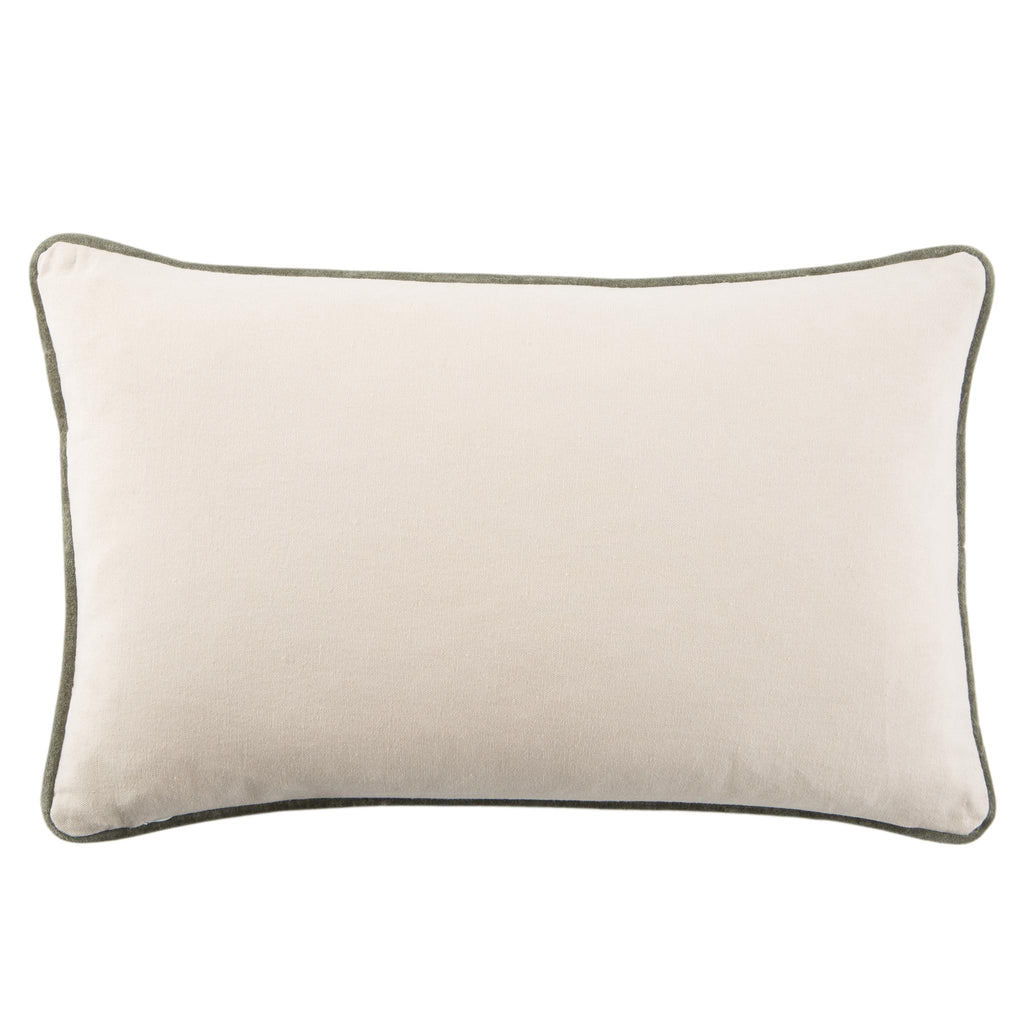 Jaipur Living Emerson Lyla Solid Teal / Cream 13" x 21" Pillow