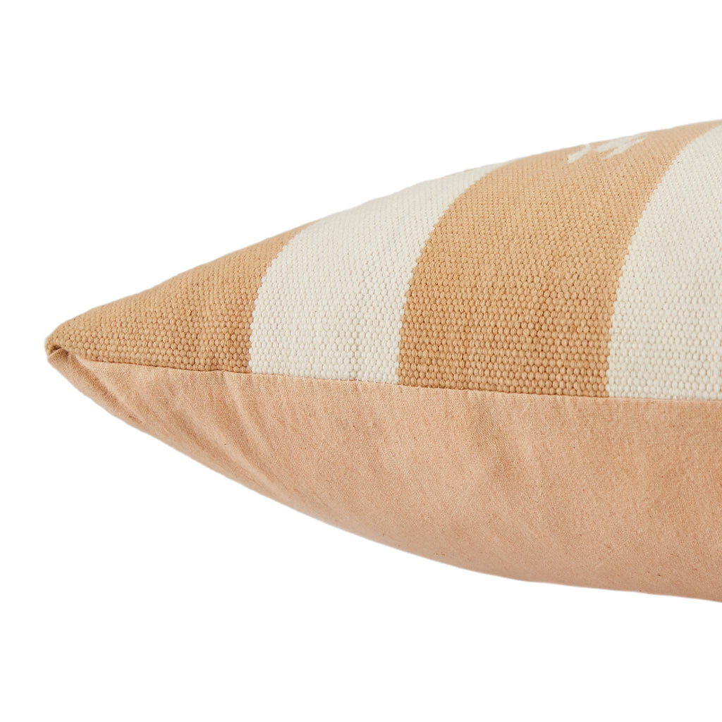 Jaipur Living Emani Vanda Stripes Light Tan / Cream 22" x 22" Pillow