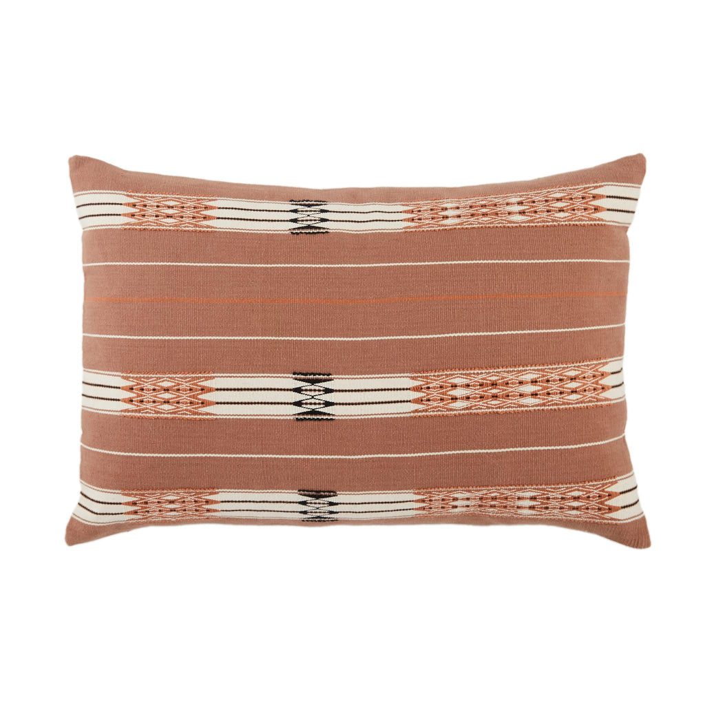 Jaipur Living Nagaland Pillow Phek Tribal Mauve / Cream 16" x 24" Pillow