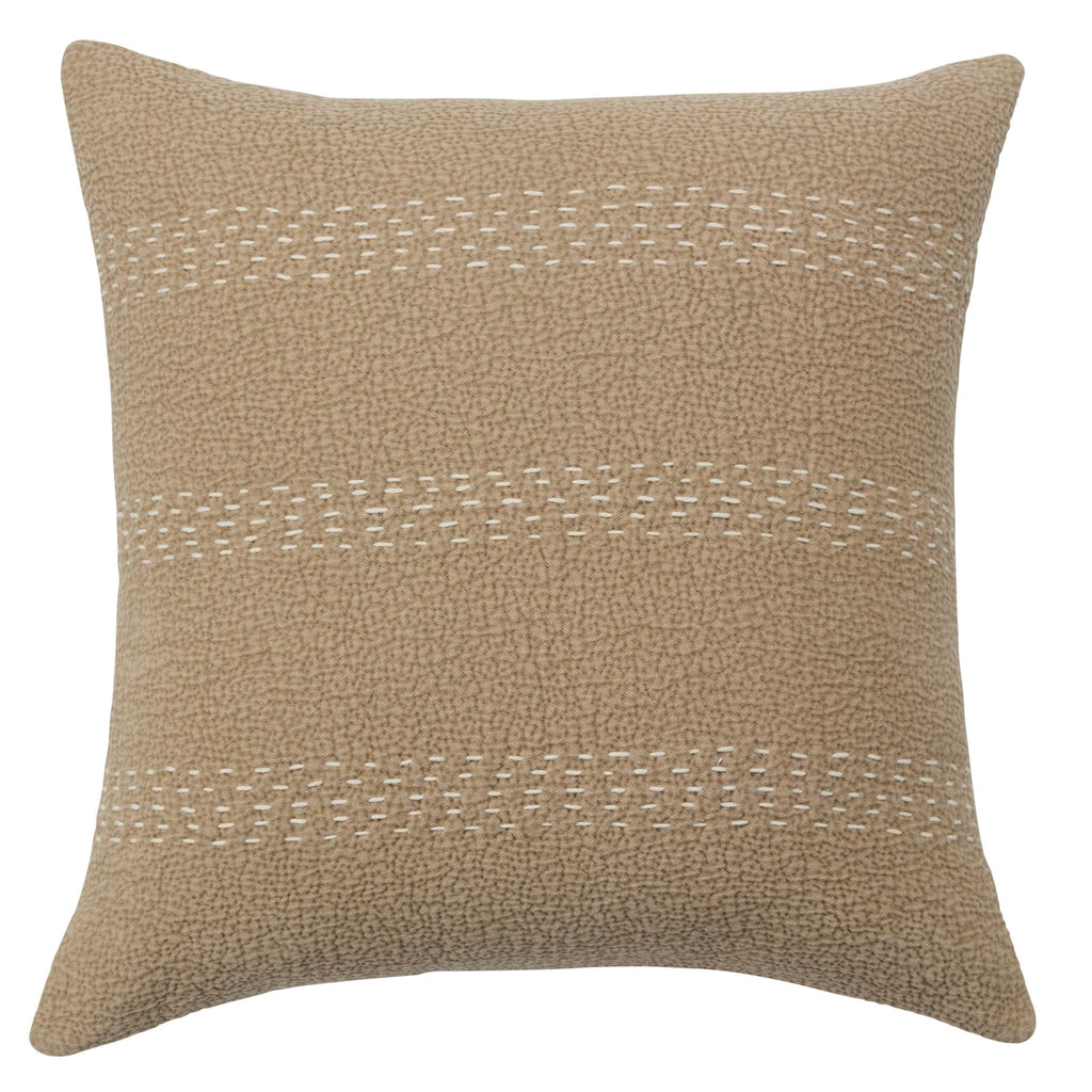 Jaipur Living Lexington Trenton Stripes Taupe / Cream 20" x 20" Pillow