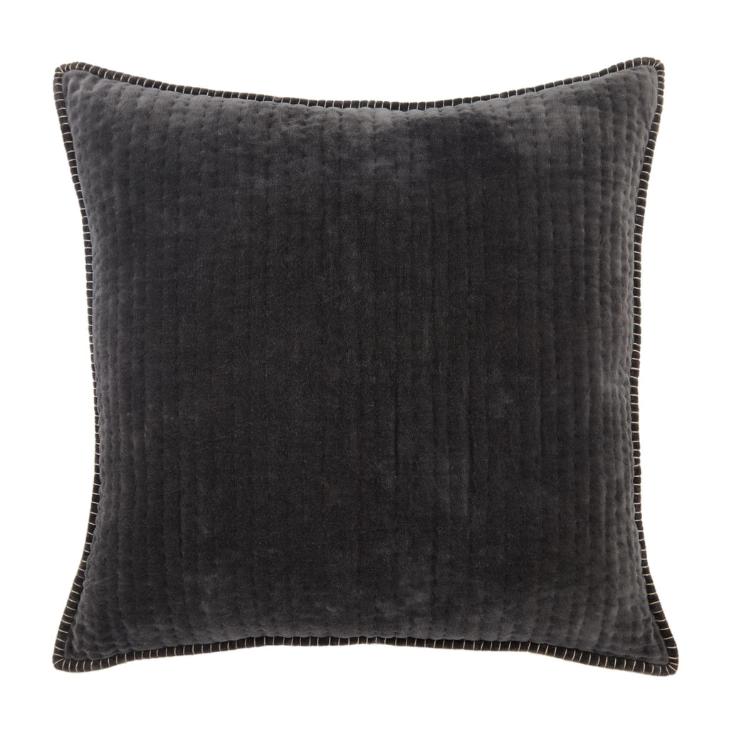 Jaipur Living Lexington Beaufort Solid Dark Gray / White 26" x 26" Pillow