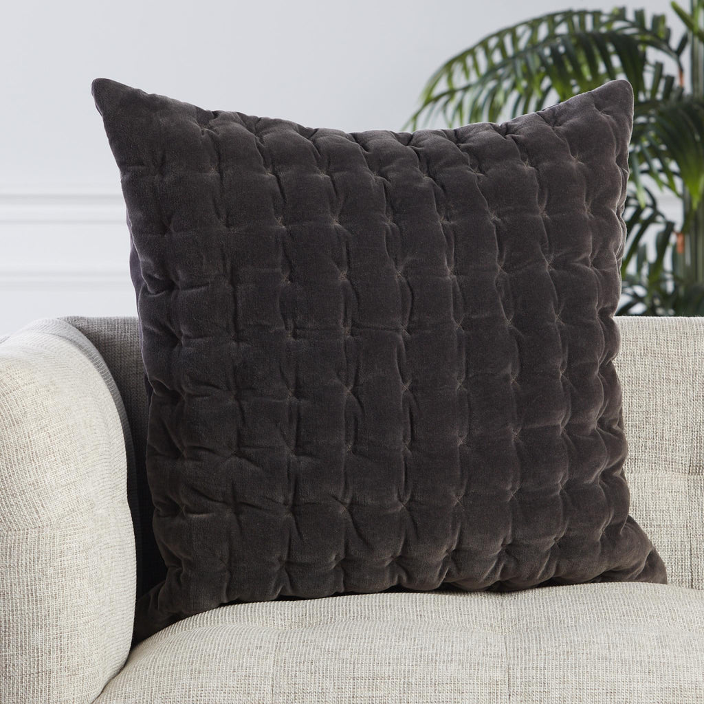 Jaipur Living Lexington Winchester Solid Dark Gray 26" x 26" Pillow