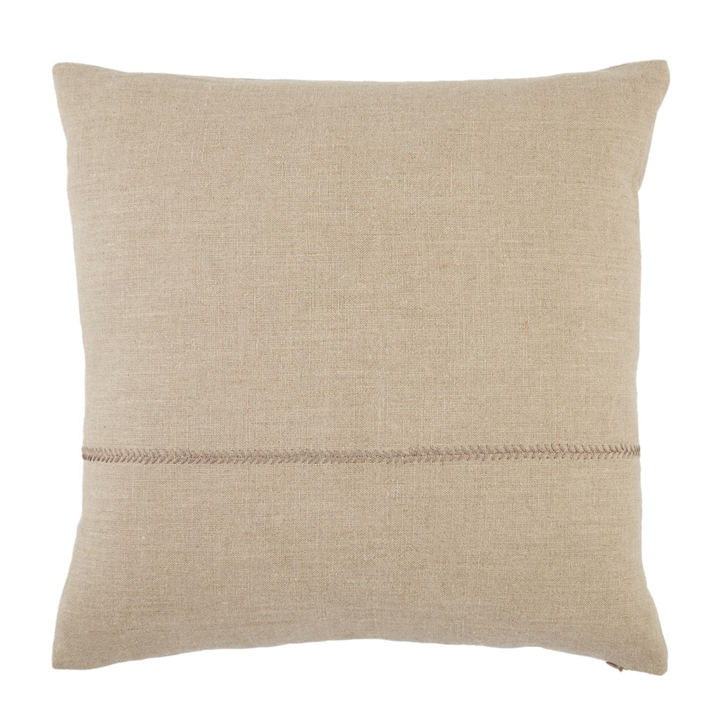 Jaipur Living Taiga Ortiz Solid Light Gray 22" x 22" Pillow