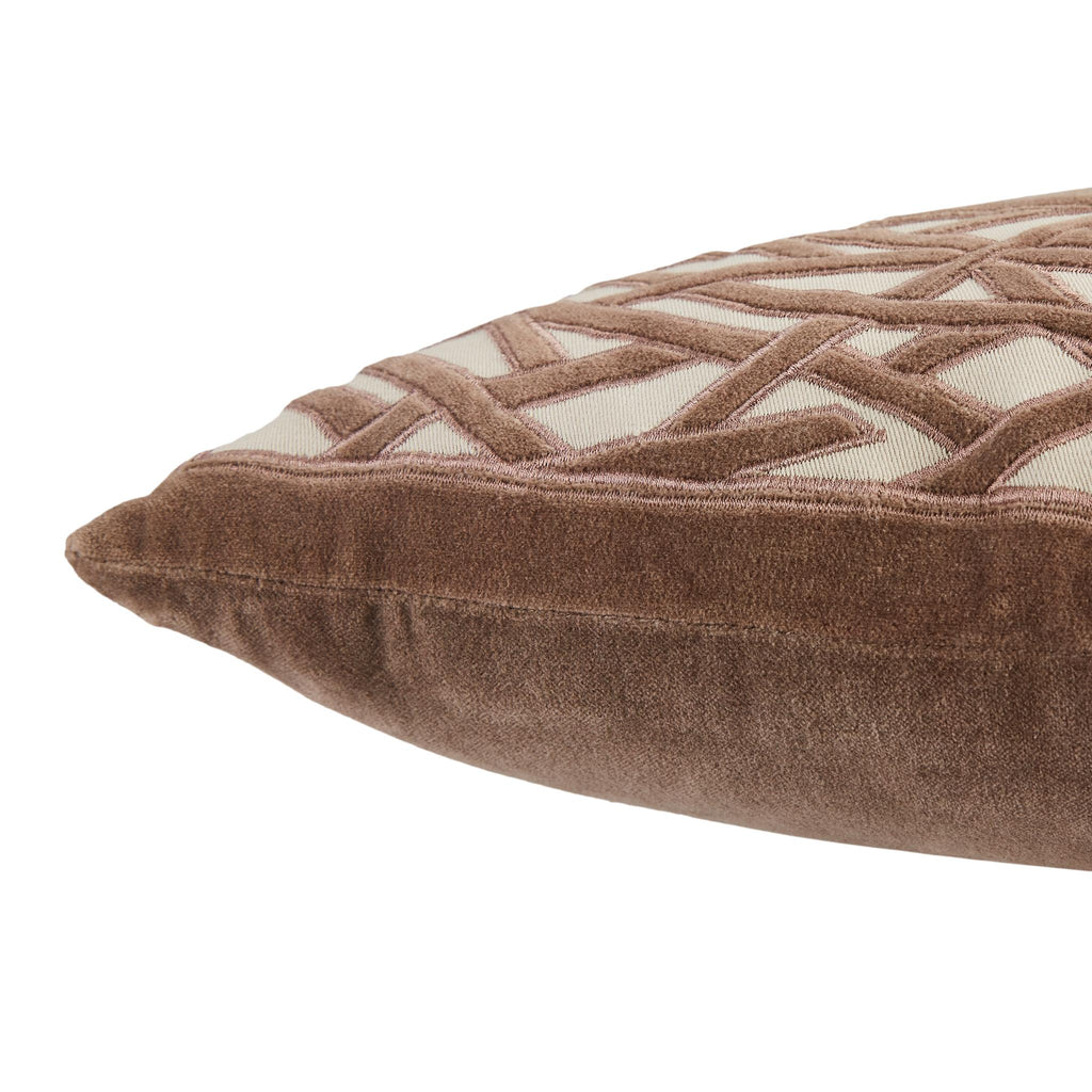 Jaipur Living Mezza Birch Trellis Brown / Cream 22" x 22" Pillow